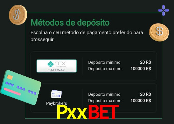 O cassino Pxxbet oferece uma grande variedade de métodos de pagamento